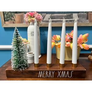Rae Dunn Merry Xmas Light Up Candle Display